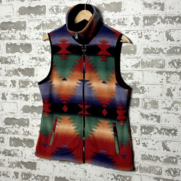 Aztec Zip Up Vest Chaps Size Medium - Picture 2 of 4